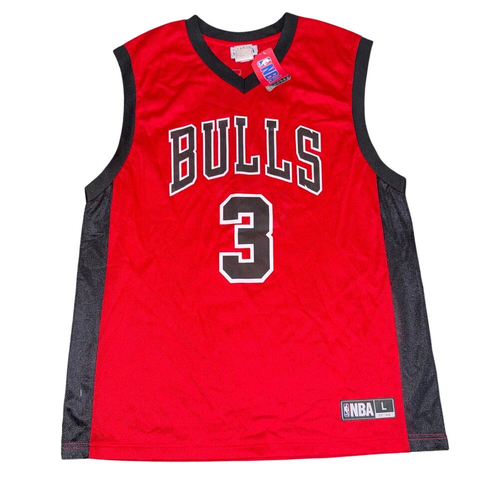 NBA Chicago Bulls Dwyane Wade Jersey #3 Red Mesh Basketball Tank Men's Large